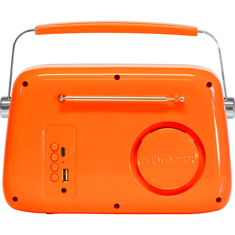 Vintage Autonomes Radio mit Bluetooth USB & FM 30W Orange