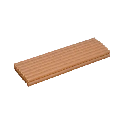 Strohhalm Cocktail aus Pflanzenfaser 20cm ø8mm 100% biologisch abbaubar (Satz von 250)
