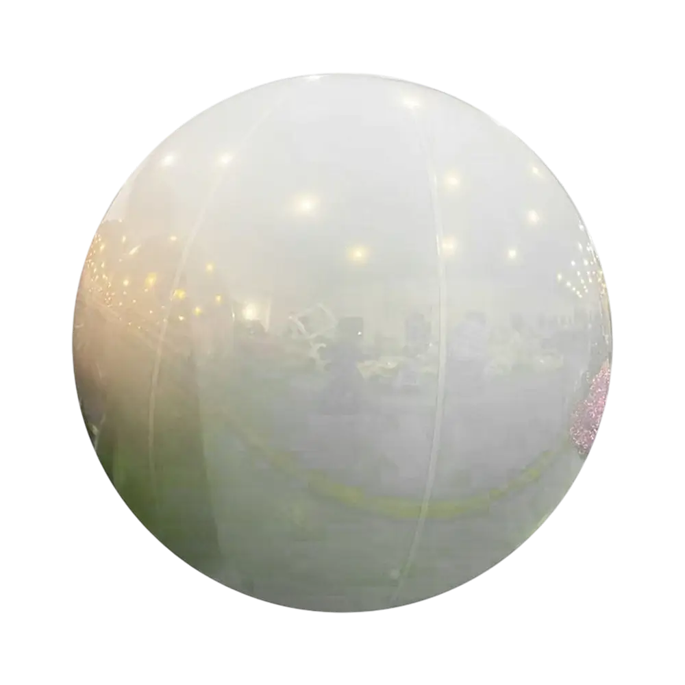 Aufblasbare Spiegelkugel Weiß 40cm - Wiederverwendbare Deko