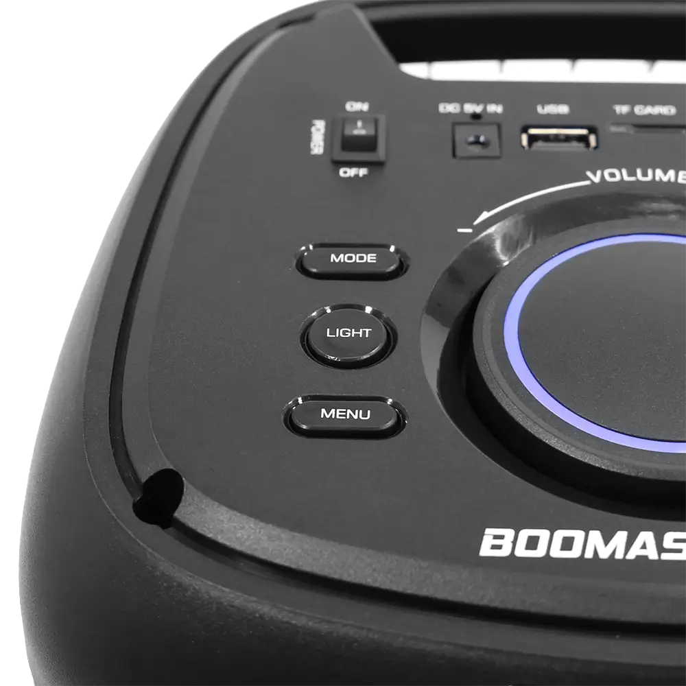 Tragbarer batteriebetriebener Lautsprecher 'BOOMaster 300' - 250W mit Bluetooth, LED