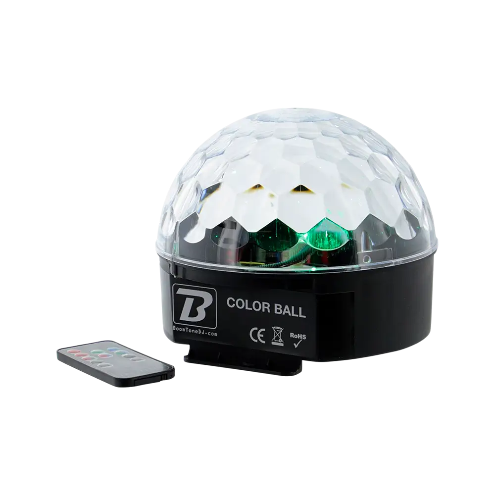 LED-Lichtspiel "Color Ball" - RGB 9W, 82 Linsen, inkl. Fernbedienung