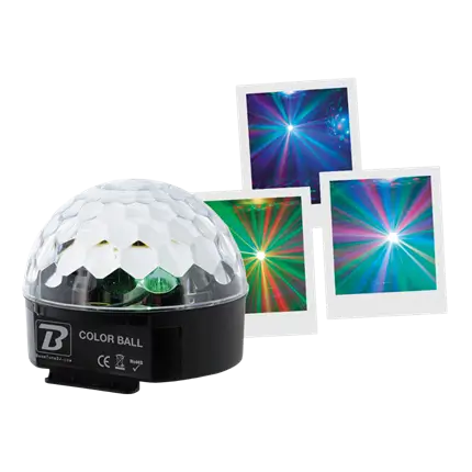 LED-Lichtspiel Color Ball - RGB 9W, 82 Linsen, inkl. Fernbedienung