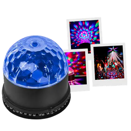 LED-Lichtspiel SunBall - 48 RGB-LEDs, Sonnen- und Discokugel-Effekte, Auto- und Audiomodus