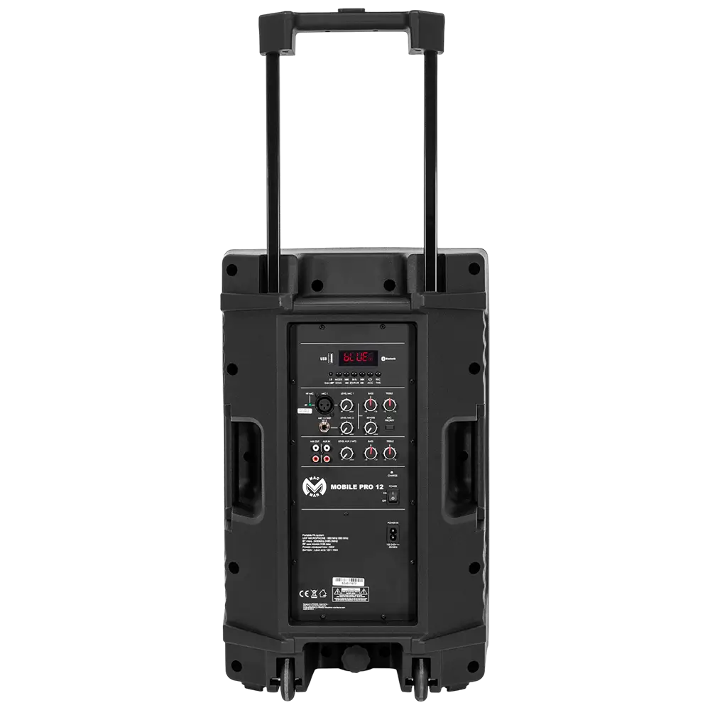 Tragbarer Lautsprecher „Mobile Pro 12“ Mac Mah – 500W, Bluetooth, 2 UHF-Mikrofone