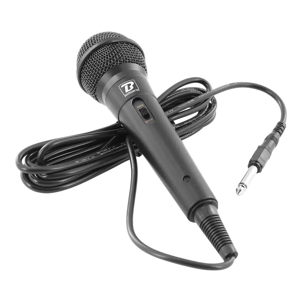 Dynamisches Mikrofon "MIC10" - Niere, 3 m Kabel, Miniklinke + 6,35-mm-Adapter