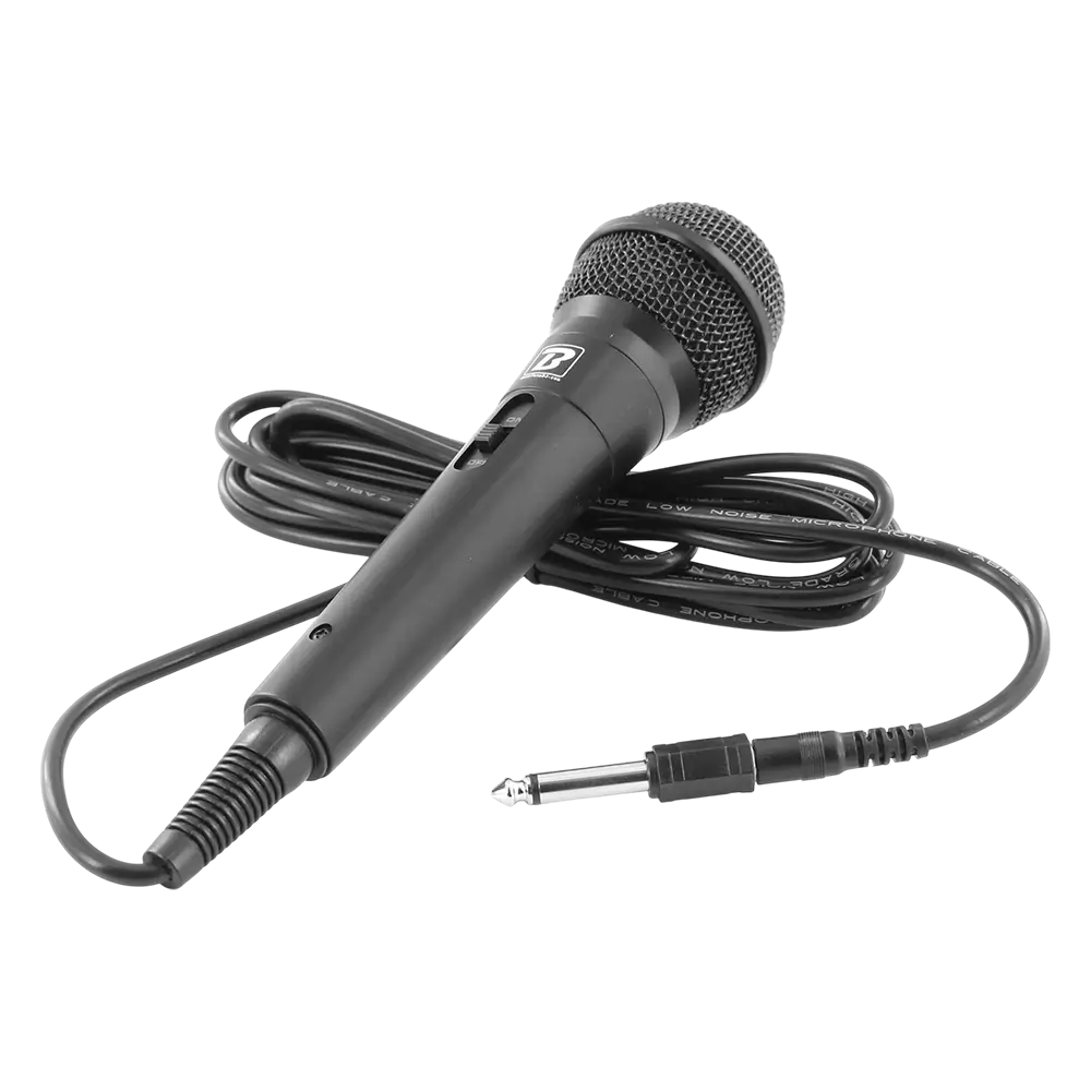 Dynamisches Mikrofon "MIC10" - Niere, 3 m Kabel, Miniklinke + 6,35-mm-Adapter