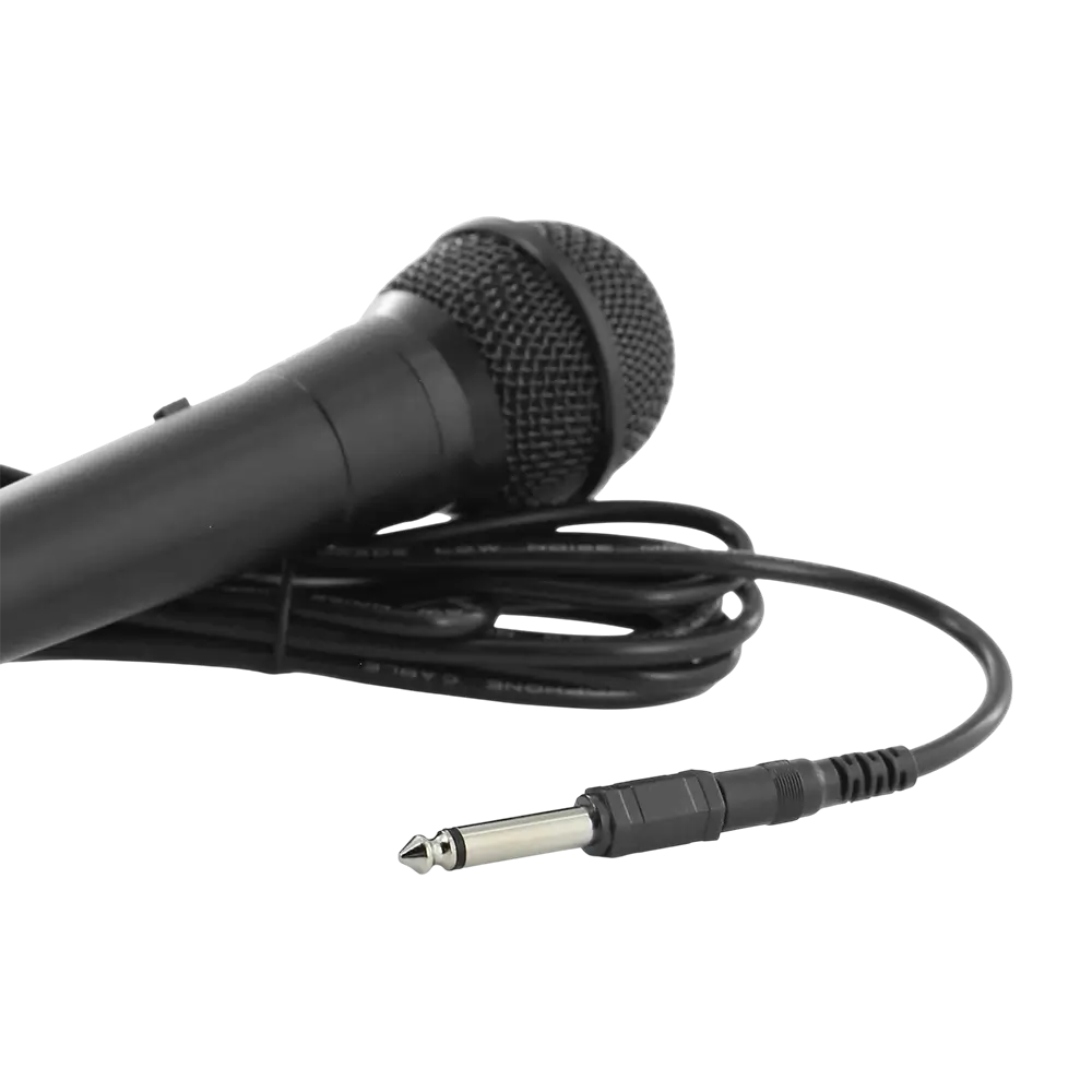 Dynamisches Mikrofon "MIC10" - Niere, 3 m Kabel, Miniklinke + 6,35-mm-Adapter
