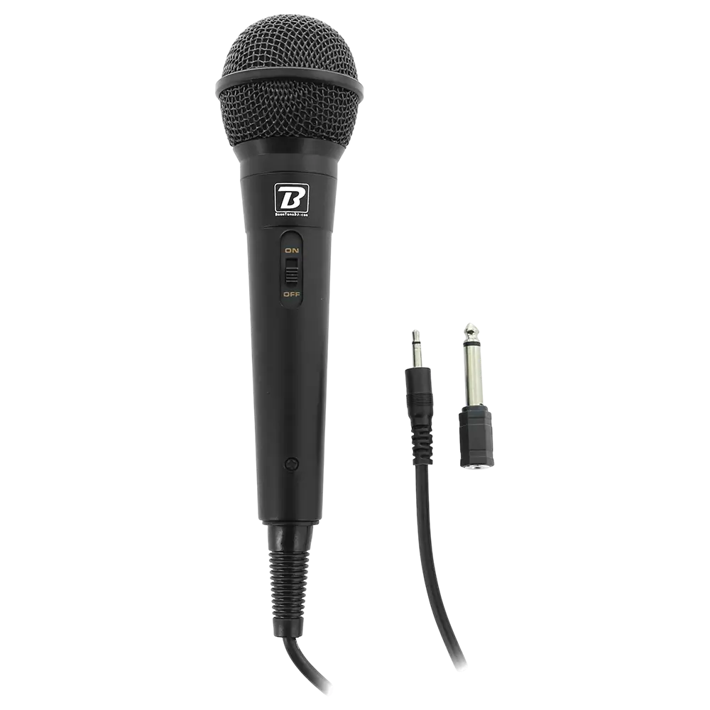 Dynamisches Mikrofon "MIC10" - Niere, 3 m Kabel, Miniklinke + 6,35-mm-Adapter
