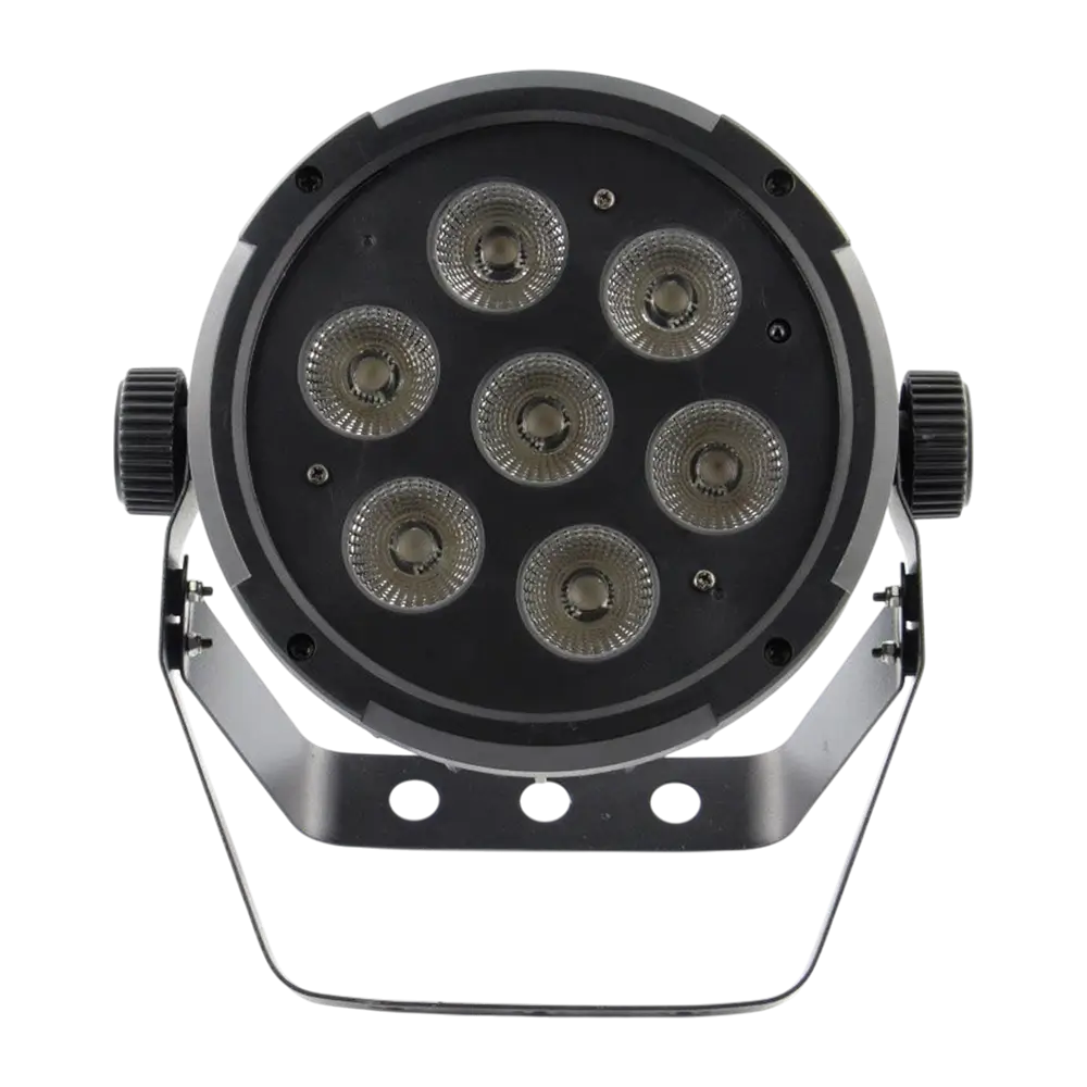 7x10W 5in1 LED-PAR-Scheinwerfer - 7 RGBWA-LEDs, DMX, Auto- und Musikmodus und Fernbedienung
