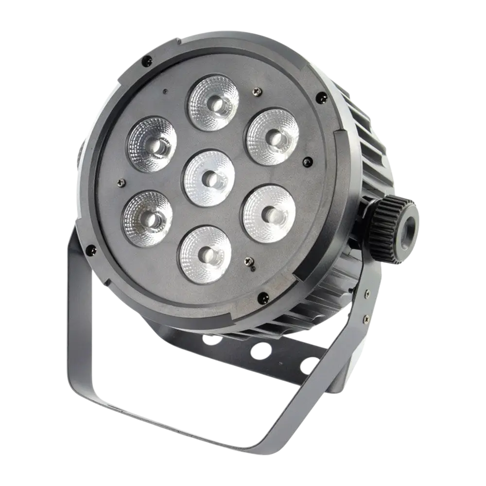 7x10W 5in1 LED-PAR-Scheinwerfer - 7 RGBWA-LEDs, DMX, Auto- und Musikmodus und Fernbedienung