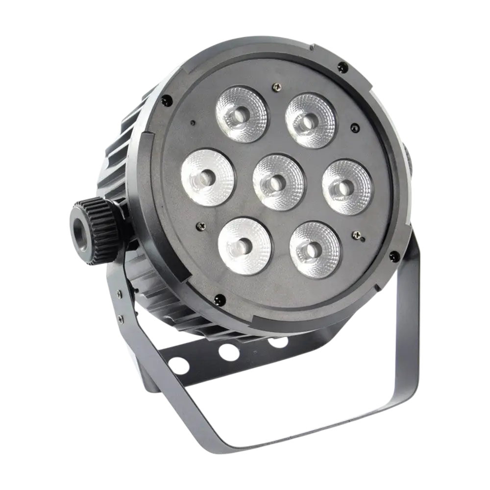 7x10W 5in1 LED-PAR-Scheinwerfer - 7 RGBWA-LEDs, DMX, Auto- und Musikmodus und Fernbedienung