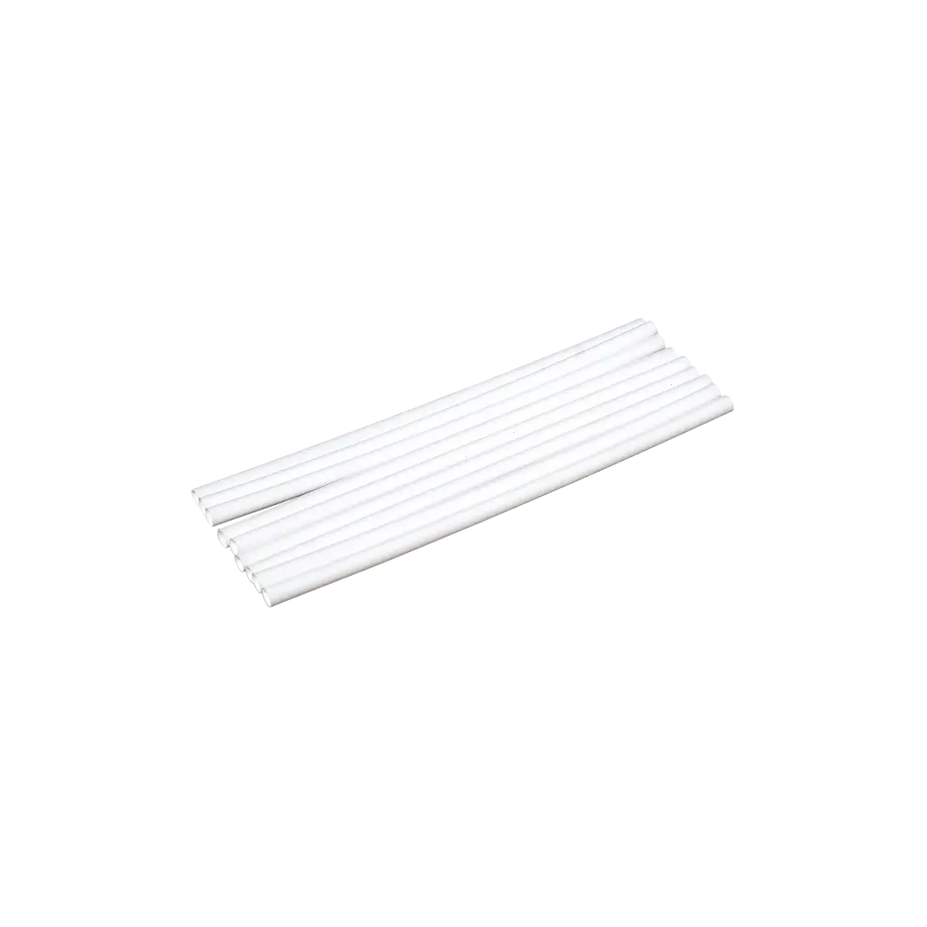 Cocktailstrohhalm aus weißem, recycelbarem PP 20cm ø 8mm - lebensmittelecht und wiederverwendbar (Packung zu 250)