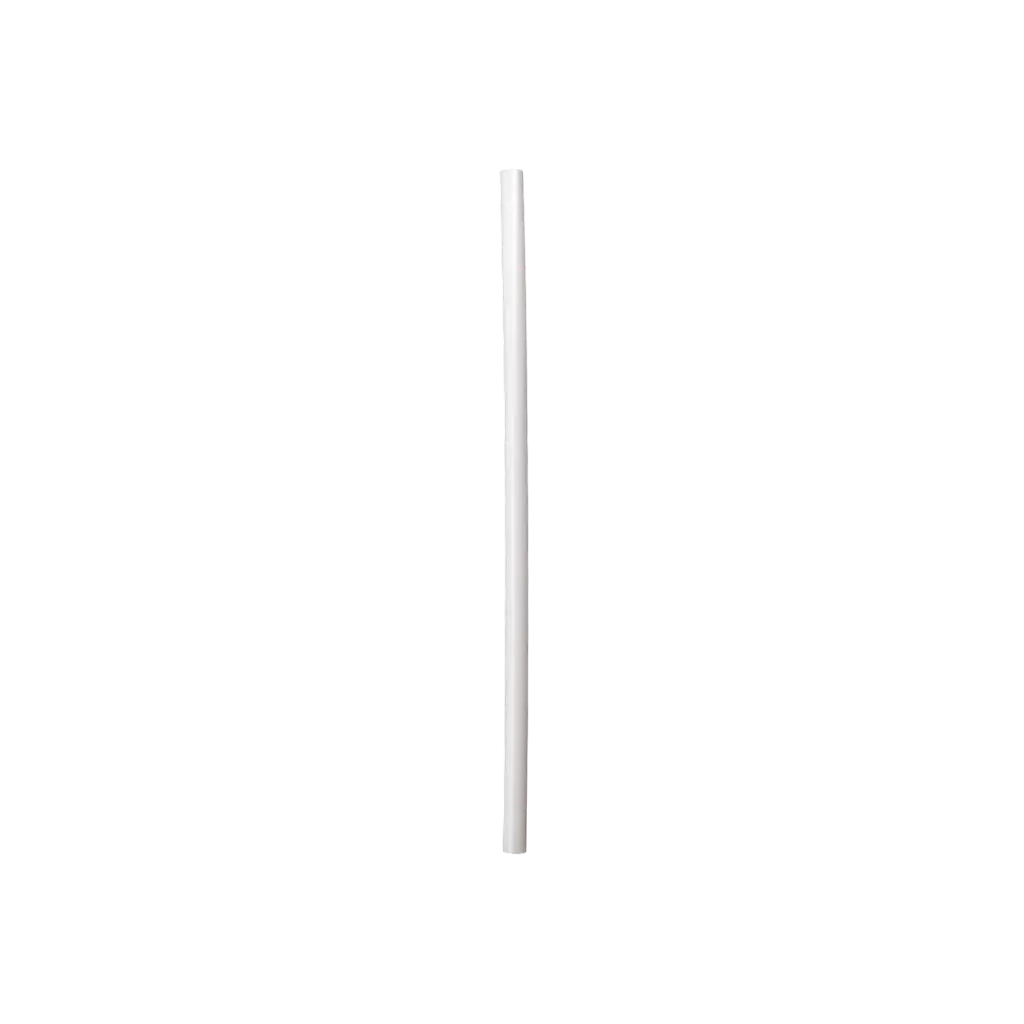Cocktailstrohhalm aus weißem, recycelbarem PP 20cm ø 8mm - lebensmittelecht und wiederverwendbar (Packung zu 250)