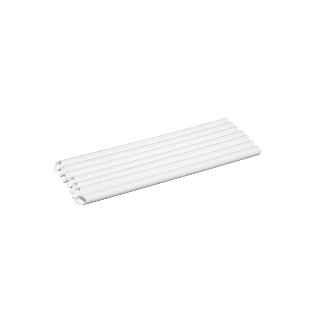 Abgeschrägter Bubble Tea-Strohhalm aus weißem, recycelbarem PP 23cm ø 12mm - lebensmittelzertifiziert und wiederverwendbar (200 Stück)