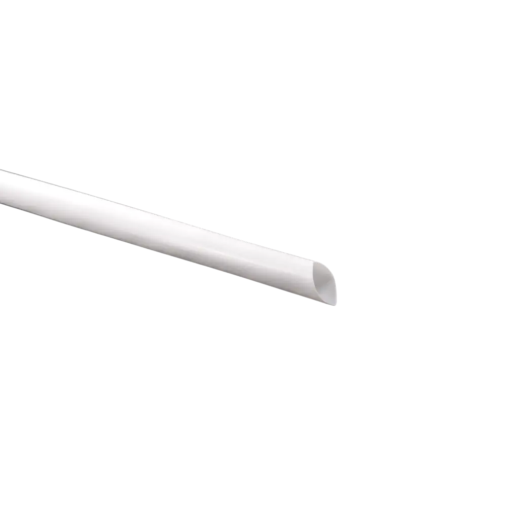 Abgeschrägter Bubble Tea-Strohhalm aus weißem, recycelbarem PP 23cm ø 12mm - lebensmittelzertifiziert und wiederverwendbar (100 Stück)