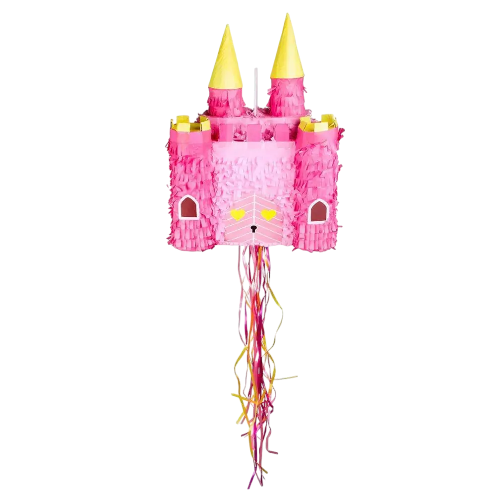 Piñata zum Ziehen Schloss Prinzessin - Rosa 40 cm