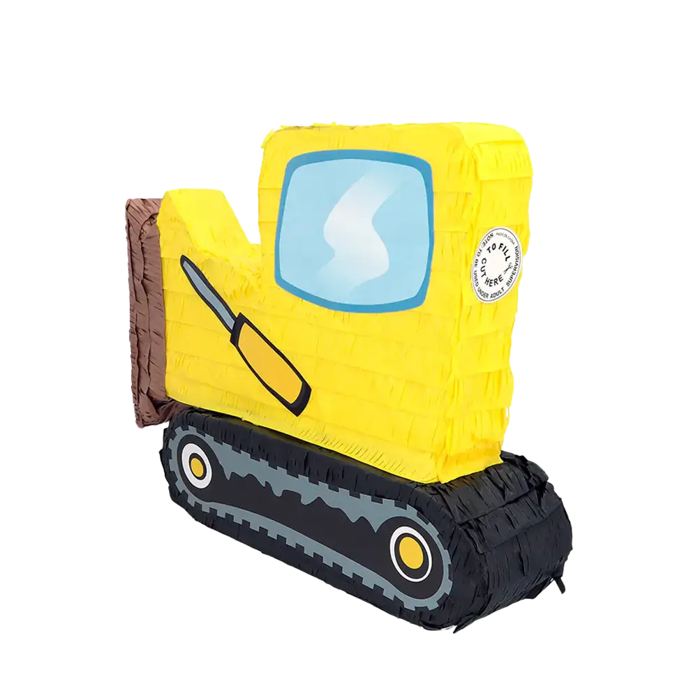 Piñata Bulldozer gelb- Zum Schlagen - 45 cm