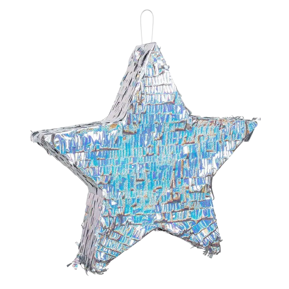 Piñata Stern Silber - Zum Schlagen - 44 cm
