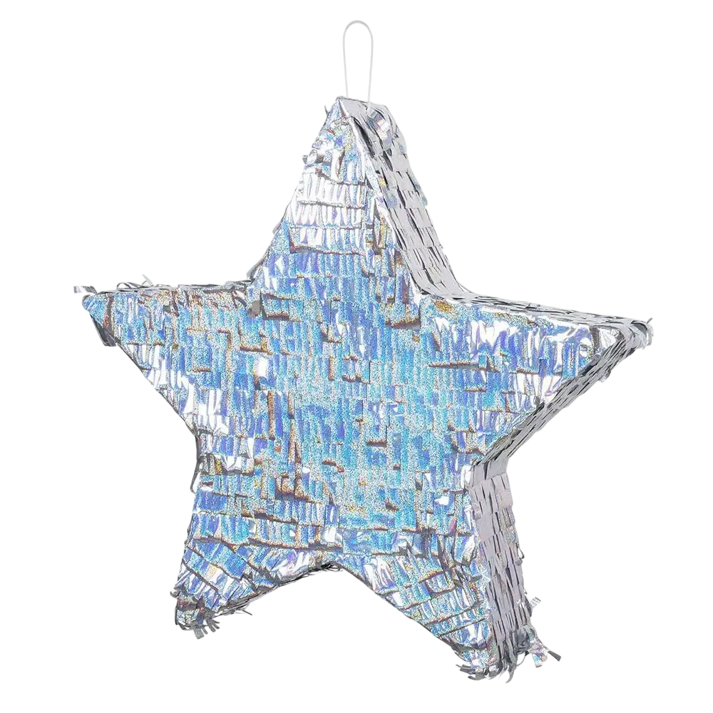 Piñata Stern Silber - Zum Schlagen - 44 cm
