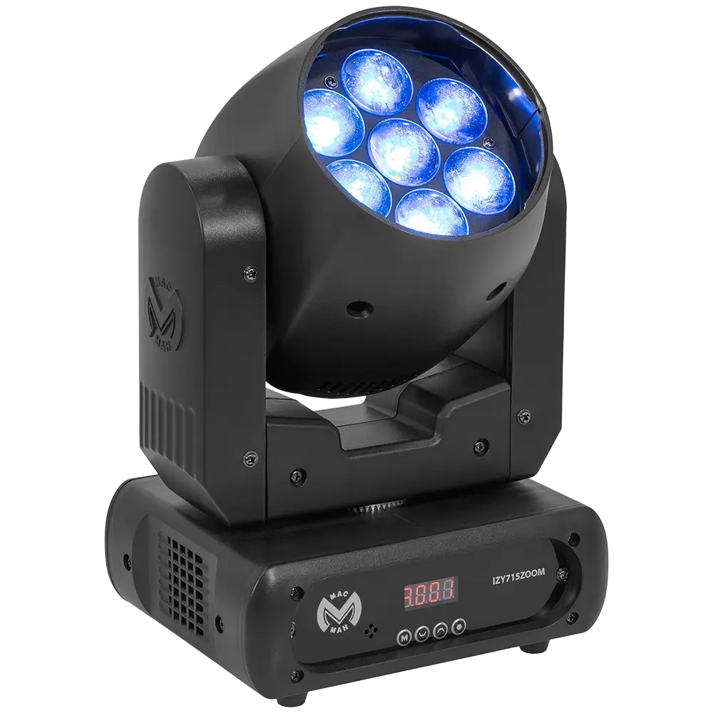 Professionelle LED Wash Leier, "IZY 715 Zoom" - Stroboskop & DMX - Mac Mah