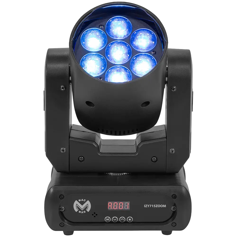 Professionelle LED Wash Leier, "IZY 715 Zoom" - Stroboskop & DMX - Mac Mah