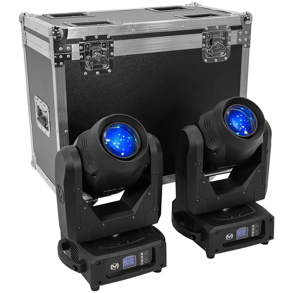 Pack 2 Hybrid-Lyriden "Aurora 150 BSW" beam + spot + wash mit flight case - Mac Mah