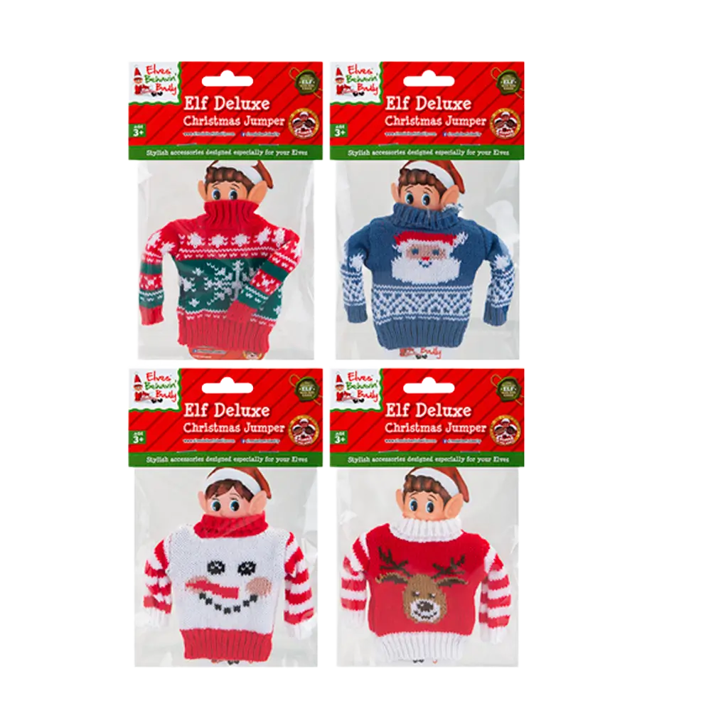 Wichtelkostüm "Weihnachtspullover" (4er-Set)
