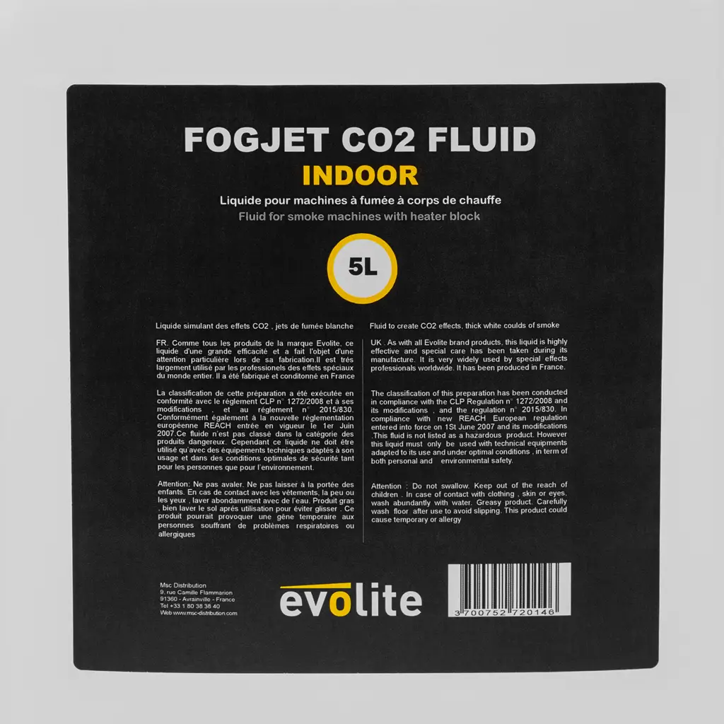 Nebelfluid mit CO2-Effekt - FogJet CO2 Indoor Evolite - Innenanwendung - Kanister 5L
