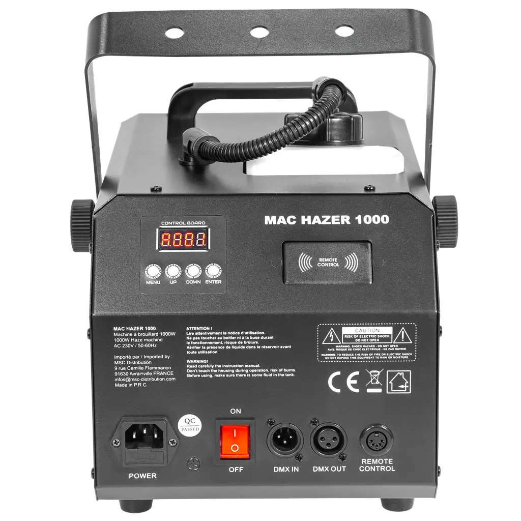 Nebelmaschine 1000 W - Mac Hazer 1000 Mac Mah - Leichter Nebel & DMX-Steuerung