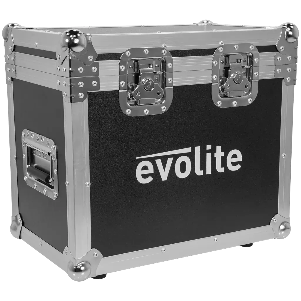 Evo Spot 100 CR Set Evolite - Mehrfarbige LEDs & DMX-Steuerung - 2 x 100 W Spot-Scheinwerfer im Flightcase