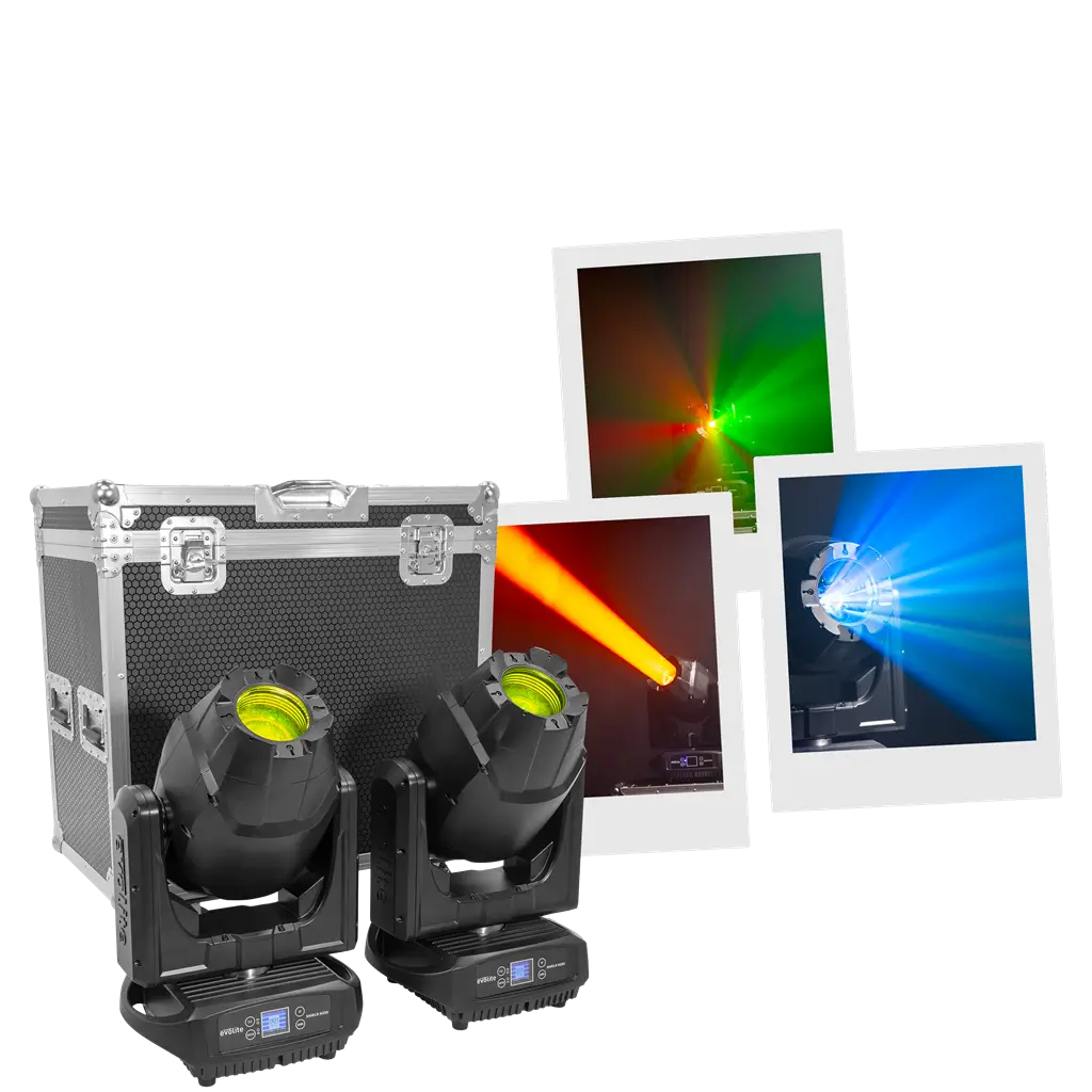 Hybrid-Scheinwerfer 250 W - Shield H250 IP65 Evolite - Innen- und Außeneinsatz - DMX & Gobos