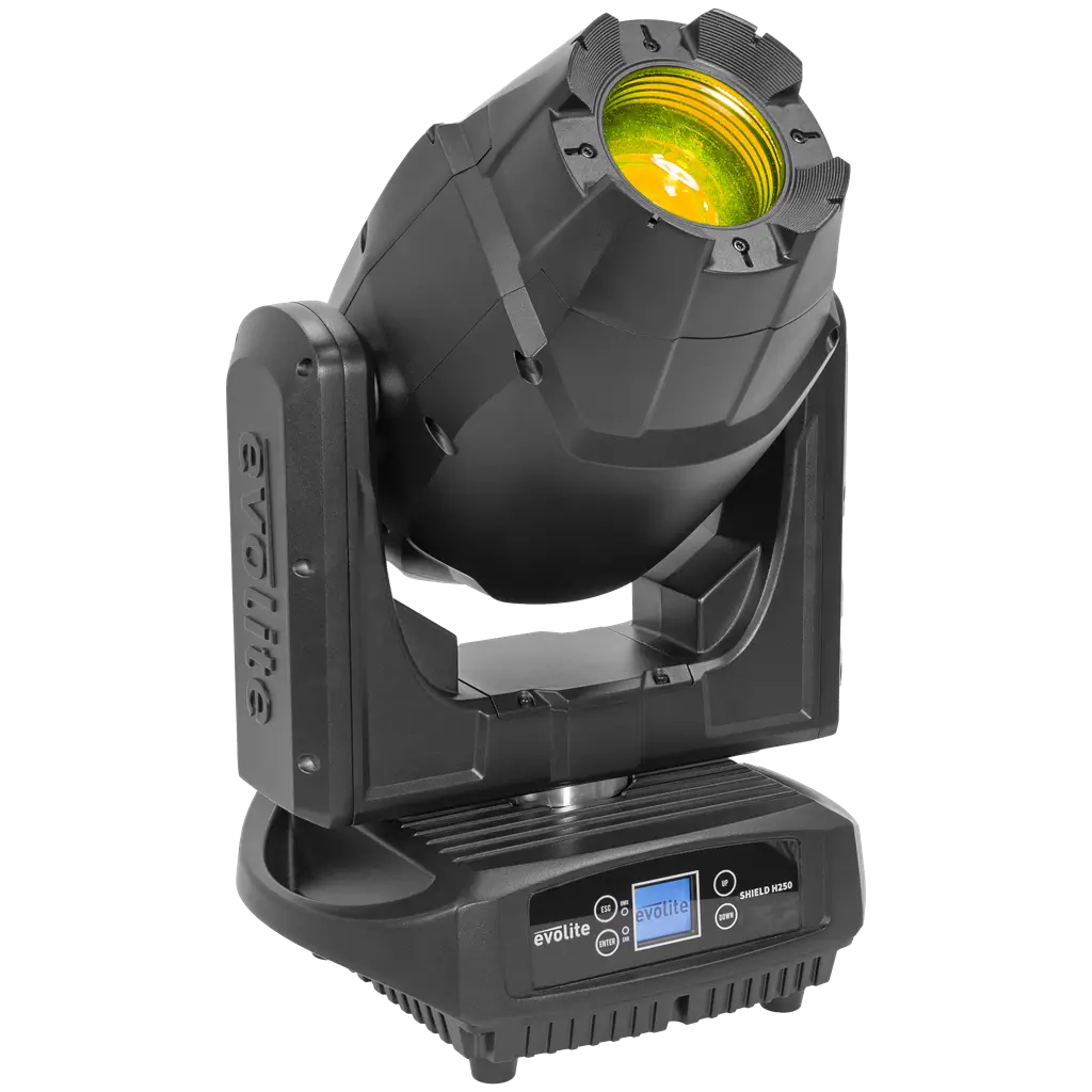 Hybrid-Scheinwerfer 250 W - Shield H250 IP65 Evolite - Innen- und Außeneinsatz - DMX & Gobos