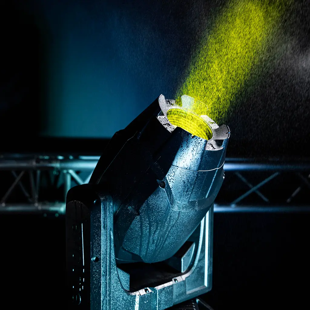 Hybrid-Scheinwerfer 250 W - Shield H250 IP65 Evolite - Innen- und Außeneinsatz - DMX & Gobos