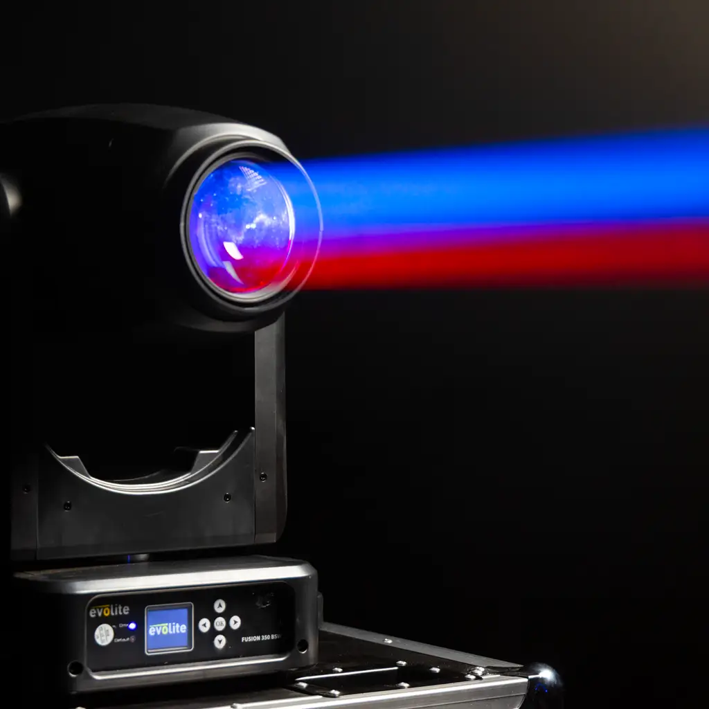 Paket mit 2 Hybridprojektoren 350 W im Flightcase - Fusion 350 BSW Set Evolite - Beam, Spot & Wash intelligent