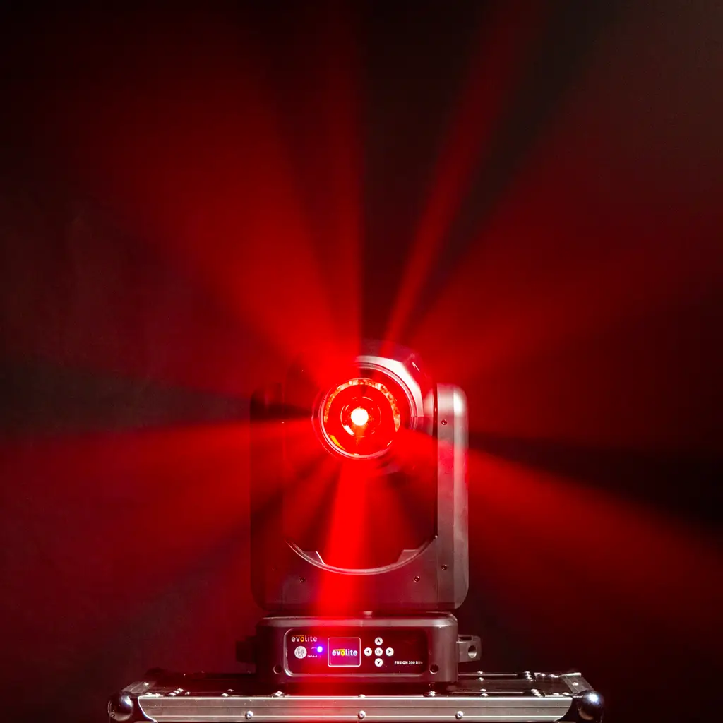 Paket mit 2 Hybridprojektoren 350 W im Flightcase - Fusion 350 BSW Set Evolite - Beam, Spot & Wash intelligent