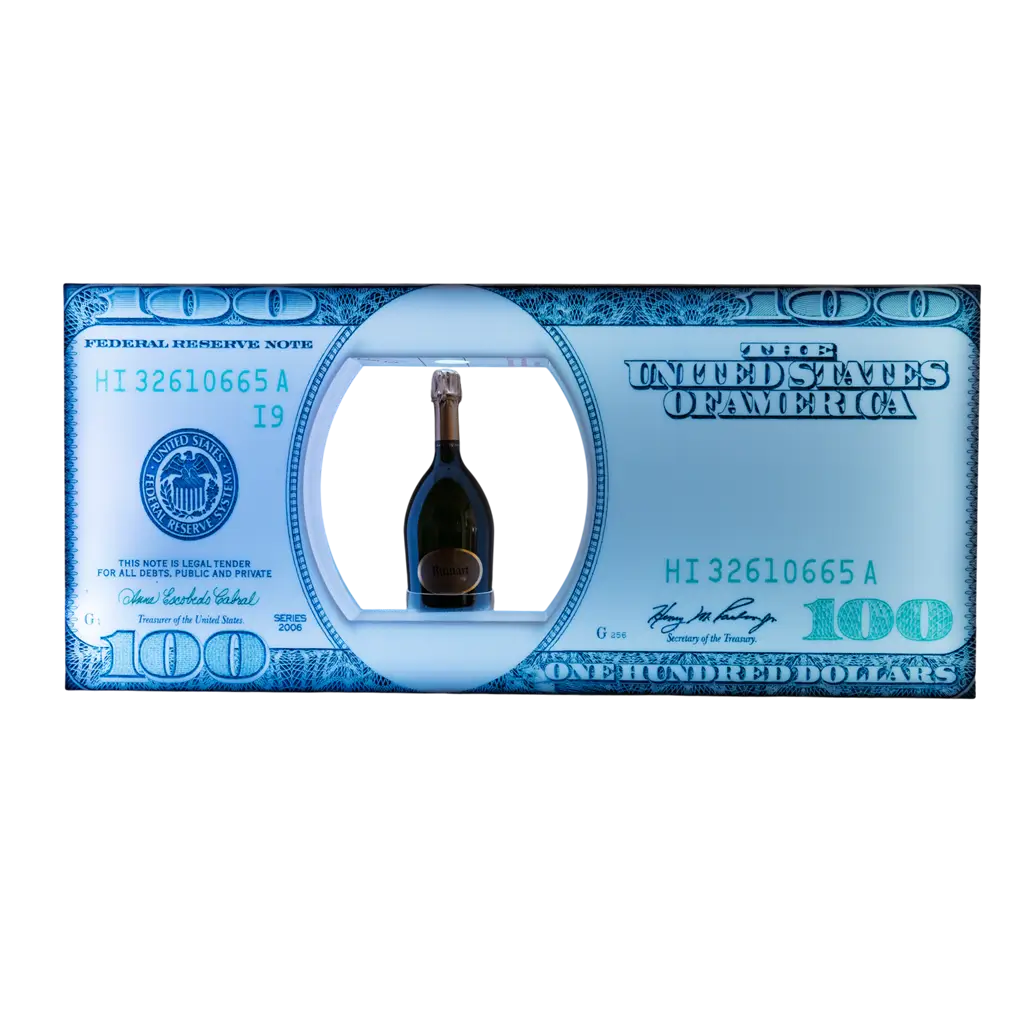 Service-Ritual "Dollar" - Leuchtendes VIP-Flaschen-Display | By Sparklers®.