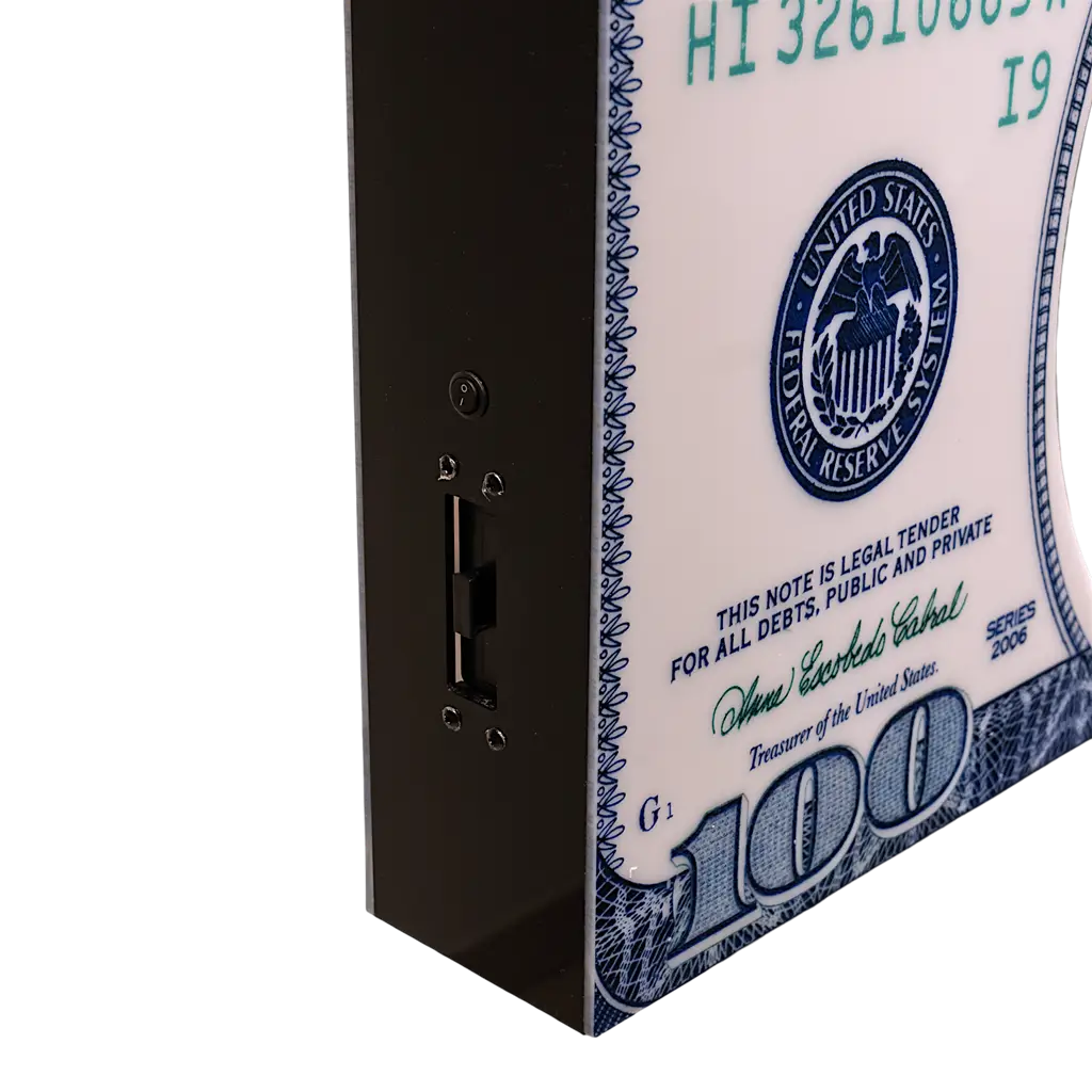 Service-Ritual "Dollar" - Leuchtendes VIP-Flaschen-Display | By Sparklers®.