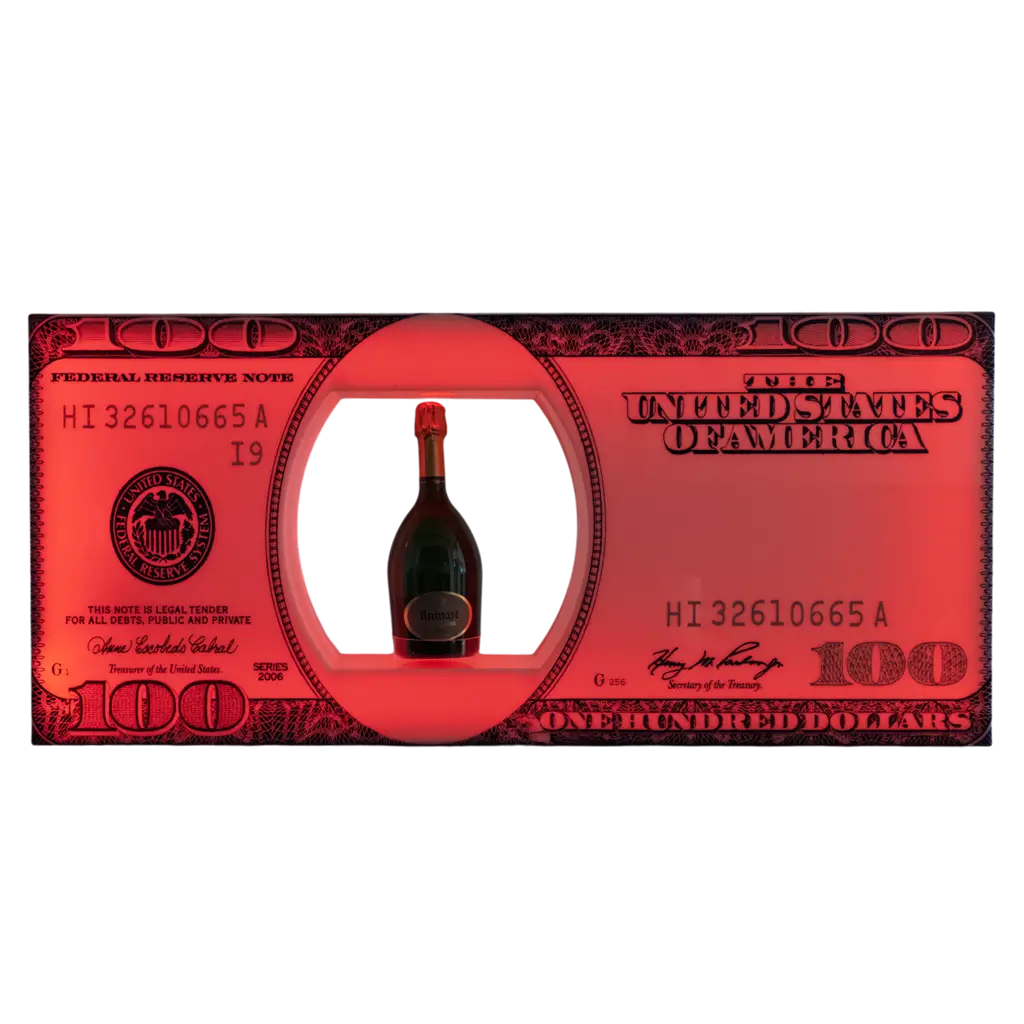 Service-Ritual "Dollar" - Leuchtendes VIP-Flaschen-Display | By Sparklers®.