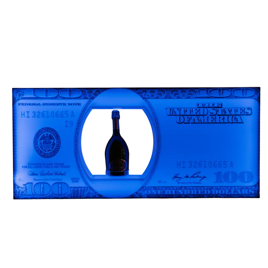 Service-Ritual "Dollar" - Leuchtendes VIP-Flaschen-Display | By Sparklers®.