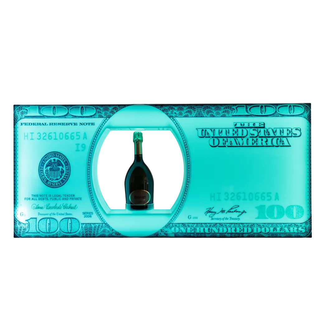 Service-Ritual "Dollar" - Leuchtendes VIP-Flaschen-Display | By Sparklers®.