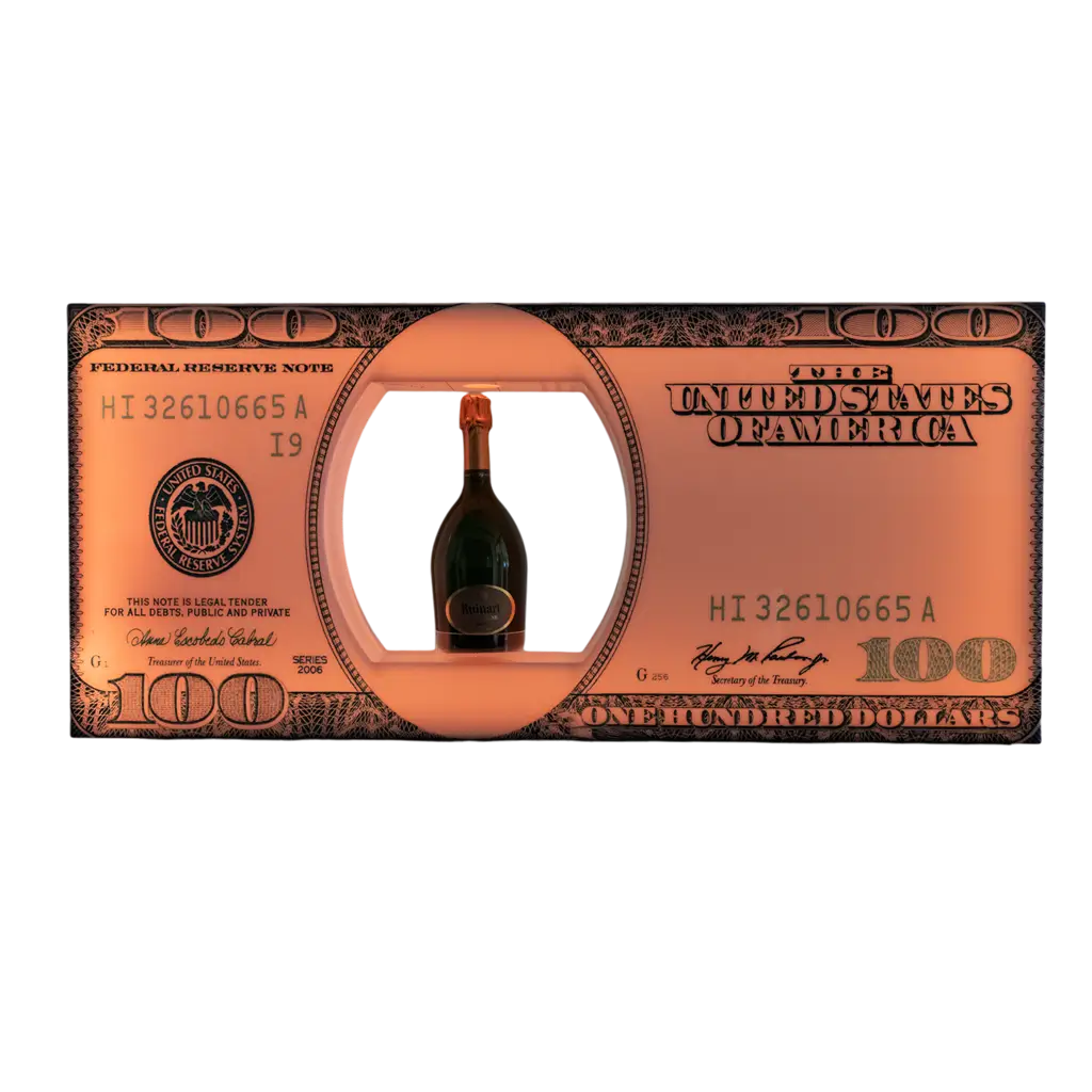 Service-Ritual "Dollar" - Leuchtendes VIP-Flaschen-Display | By Sparklers®.