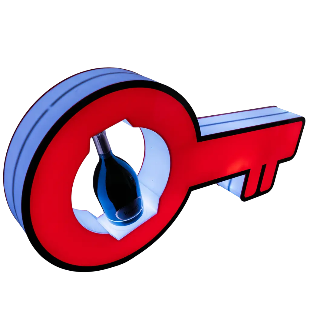 Serviceritual "Schlüssel" - Beleuchteter VIP-Flaschenständer | By Sparklers®.