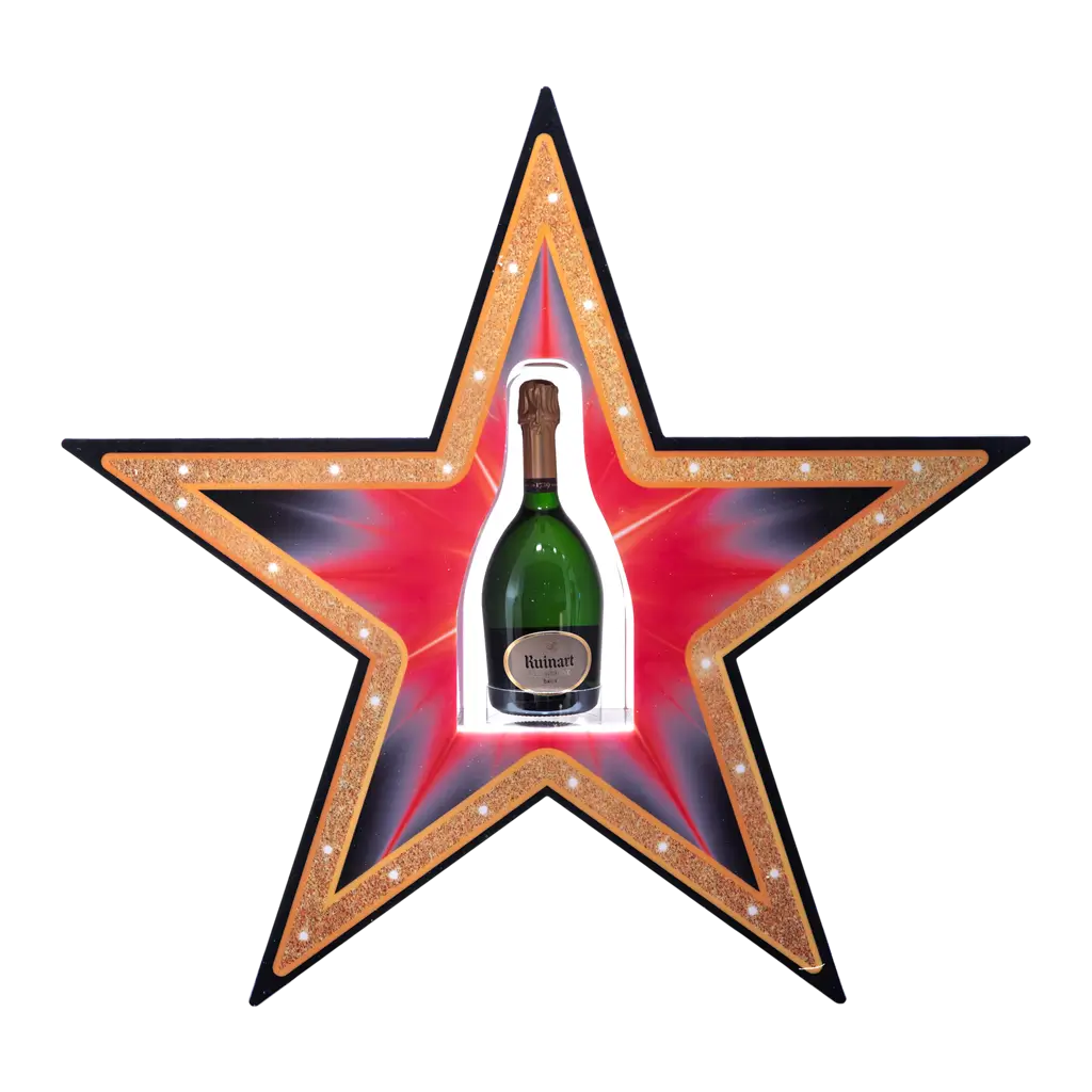 Service-Ritual "Stern" - Leuchtendes VIP-Flaschen-Display | By Sparklers®.