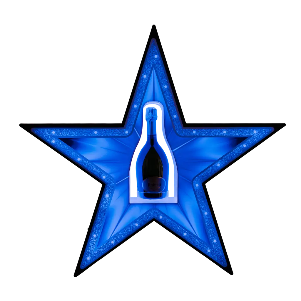 Service-Ritual "Stern" - Leuchtendes VIP-Flaschen-Display | By Sparklers®.
