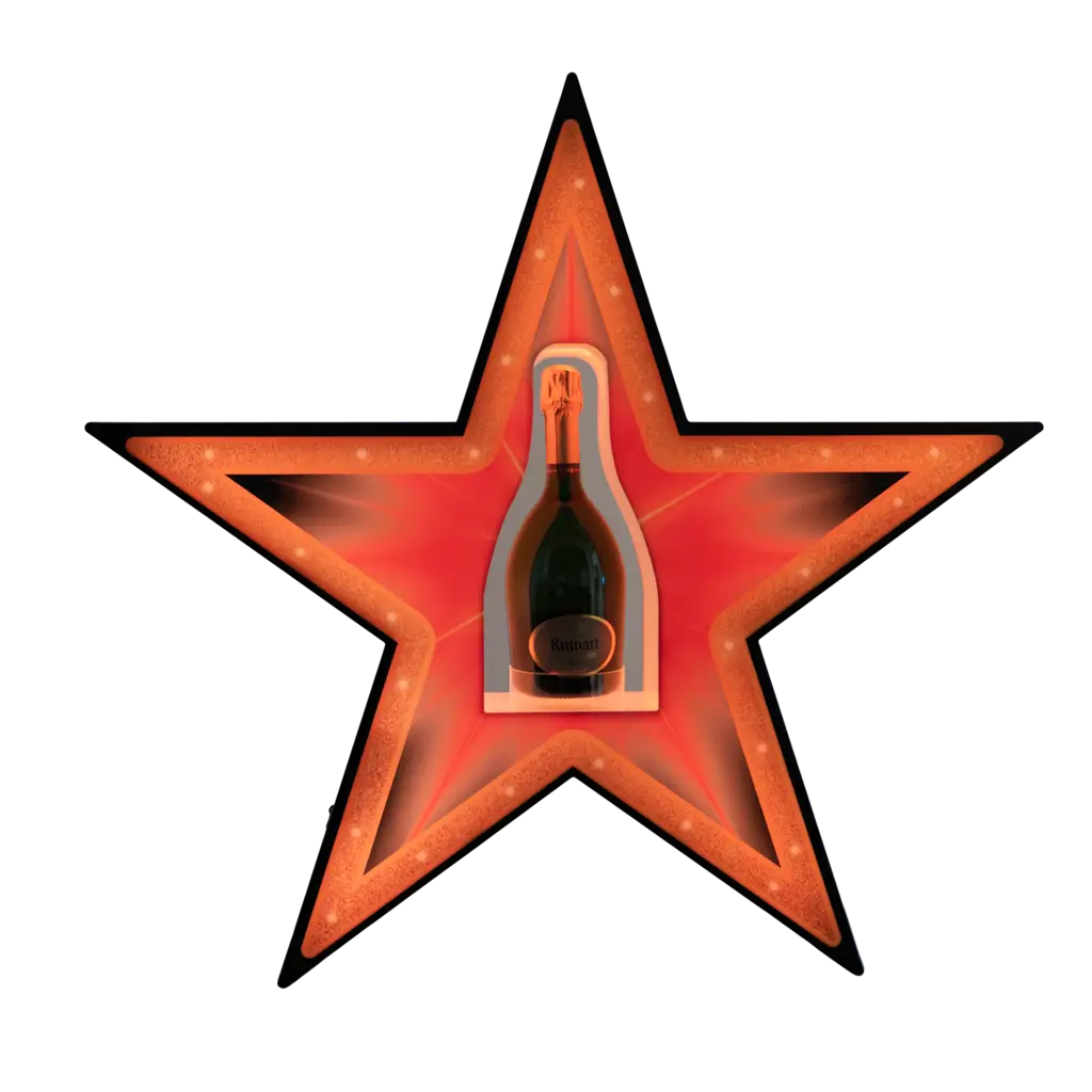 Service-Ritual "Stern" - Leuchtendes VIP-Flaschen-Display | By Sparklers®.