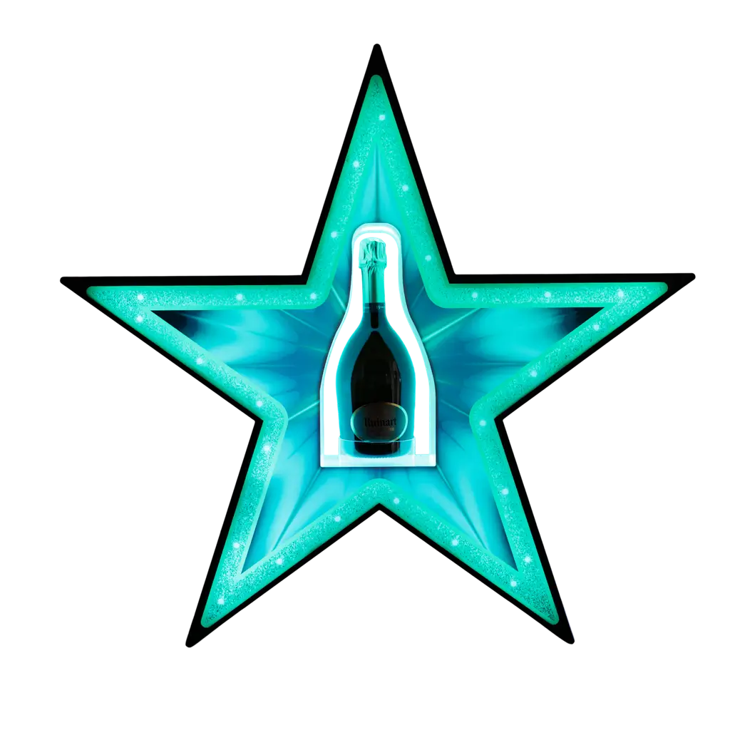 Service-Ritual "Stern" - Leuchtendes VIP-Flaschen-Display | By Sparklers®.