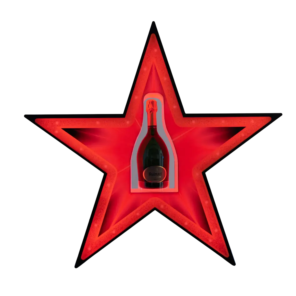 Service-Ritual "Stern" - Leuchtendes VIP-Flaschen-Display | By Sparklers®.