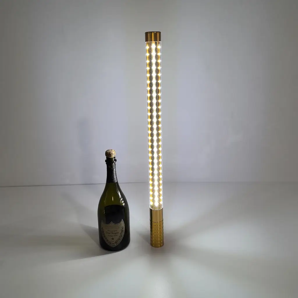 BATON XXL LED-Flasche V.I.P. GOLD - 60x4cm