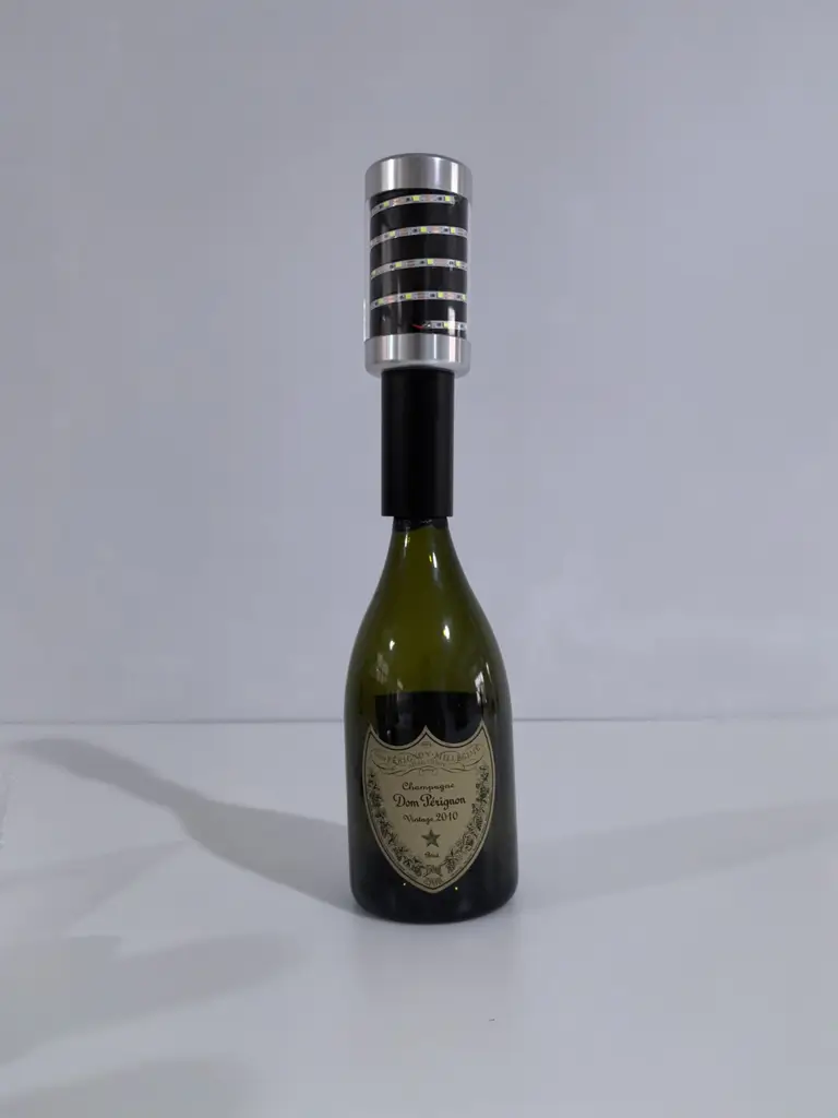 LED-Stock Flasche "Granate" Schwarz, 24 cm - Wiederaufladbar