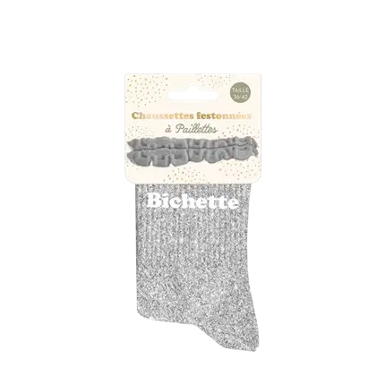 Feston-Socken Pailletten Bichette - Einheitsgröße 36-42